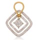 Beautifully Crafted Diamond Pendant Set with Matching Earrings in 18k gold with Certified Diamonds - PD1454P
